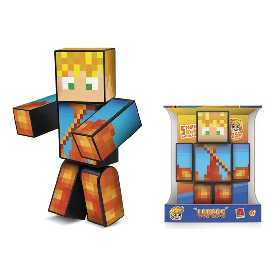 Boneco Lopers Minecraft Articulado 25cm - Algazarra