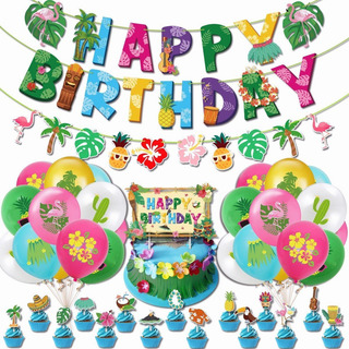 Globos Hawaianos De Decoración De Cumpleaños Para Fiestas Globos Hawaianos De Decoración De Cumpleaños Para Fiestas