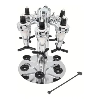 Mantak Dispenser Dosador Giratório Porta 6 Bebidas 30ml Bar Inox Prat
