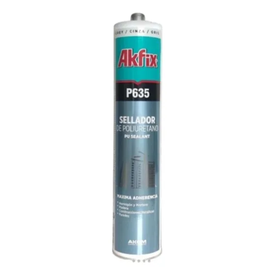 Silicona-sellador-sello Poliuretano Gris 310 Ml. Akfix