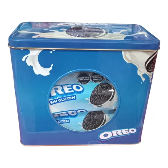 Lata De Oreo Con Visor Con Galletitas!
