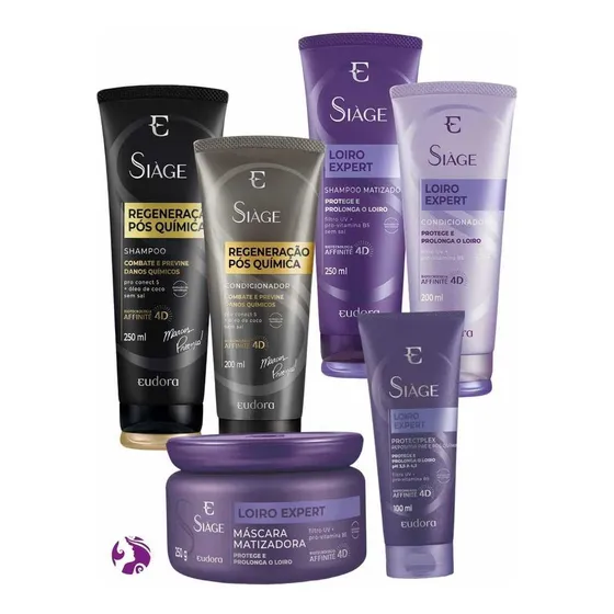 Kit Siàge Regeneração Pós Química + Loiro Expert / 6 Itens