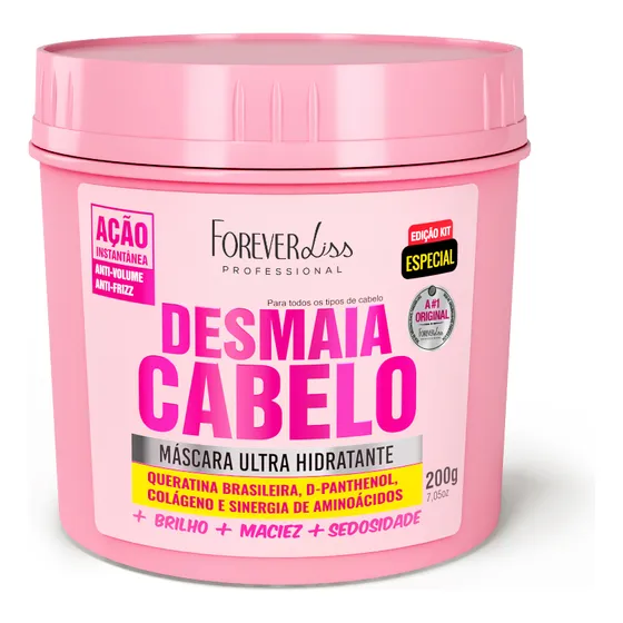 Máscara Ultra Hidratante Desmaia Cabelo Forever Liss 200g