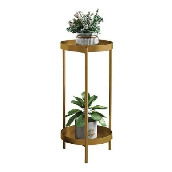 Mesa Auxiliar Moderna De 2 Niveles Soporte Para Macetas