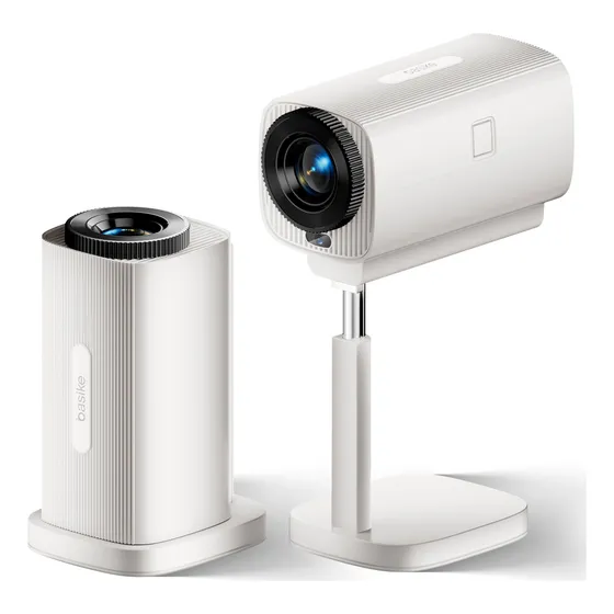 Projetor Led Wi-fi 6, 4k Ultra Hd Smart Cinema Stretchable BT 5.0 Android 11, LED Projector 12000 Lumens Auto de Correcção Trapezóide Horizontal, 180°Girável Projector para Telefónico com caixa de som