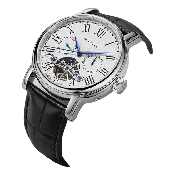 Relogio Seagull Automático Skeleton Fundo Branco