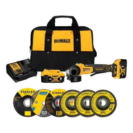 Esmerilhadeira Dewalt Dcg413 2 Bat 20v + Carr + 21 Discos