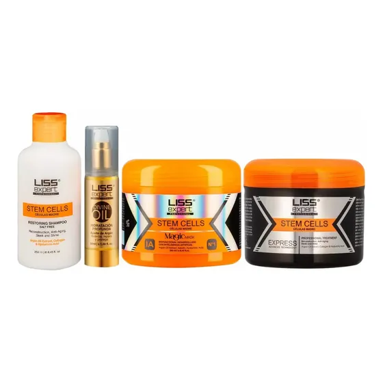Alisado Liss Expert 250gr + Shampoo + Mascara + Aceite Argán