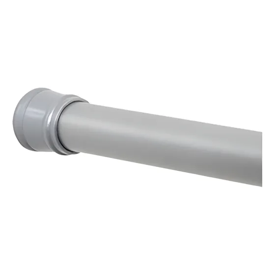 Tubo Cortinero Gris 3 Cm Diámet 104cm A 193cm Largo Baño 