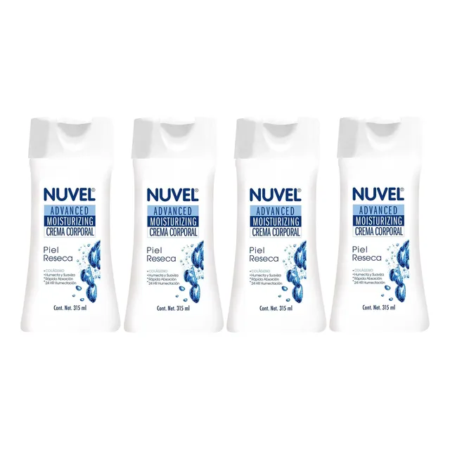 4 Crema Corporal Nuvel Advanced Piel Reseca 315ml