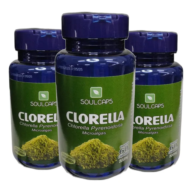 Kit3 Suplement Proteínas Sais Minerais Detox Natural Chlorel