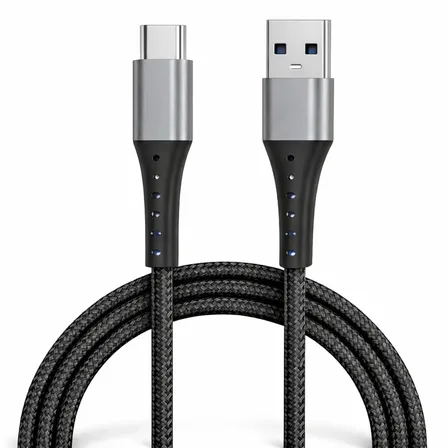 Cabo Usb Tipo C 2 Metros Carregador Turbo Compatível Com Motorola Moto G Samsung Galaxy Xiaomi Redmi iPhone 15 16 17 Pro Max Carplay Ps5 Super Rápido Preto