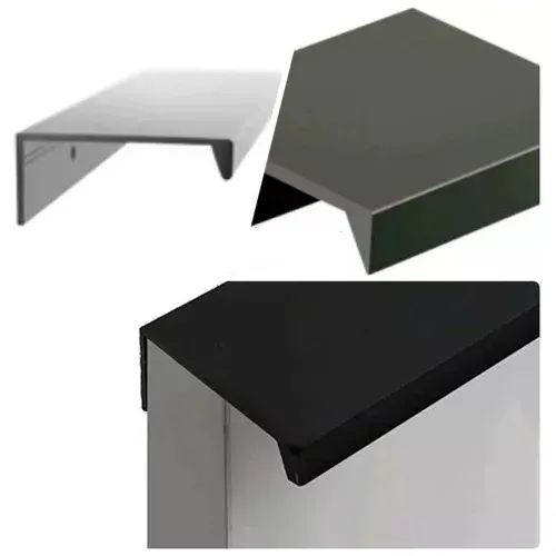 Perfil Tirador Tipo L 18mm X3mts Color Negro