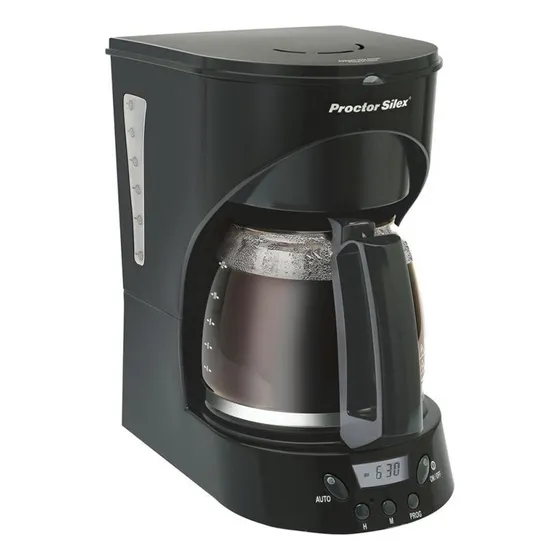 Cafetera Programable 12 Tazas Proctor Silex 43574y Color Negro