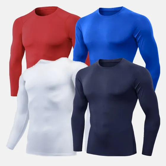 4 Camisas Manga Longa Camiseta Protetor Solar Uva Uvb Adulto