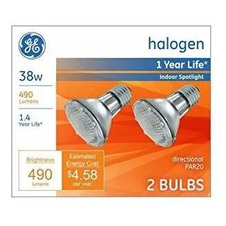 Ge Classic Juego 2 Bombilla Halogena Para 38 Luz Blanca