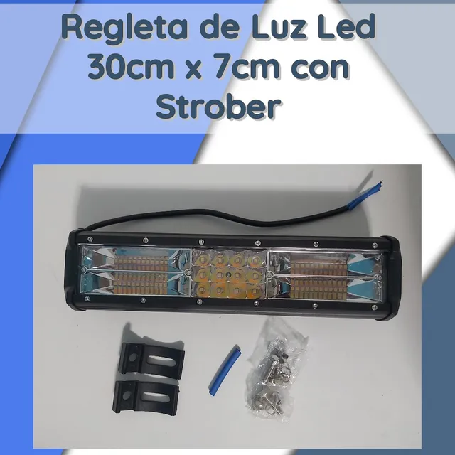 Regleta De Luz Led 30cm X 7cm Con Strober