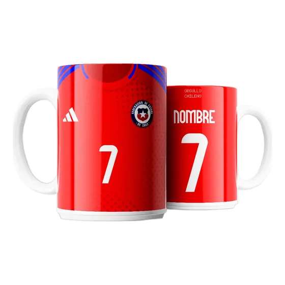 Tazón Grande 450cc Personalizada Camiseta Selección Chilena