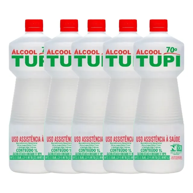Álcool 70% 5 Limpeza Hidratado Bactericida 5 Litros