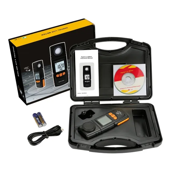 Luxometro Profesional Con Conexion Usb Software Con Estuche