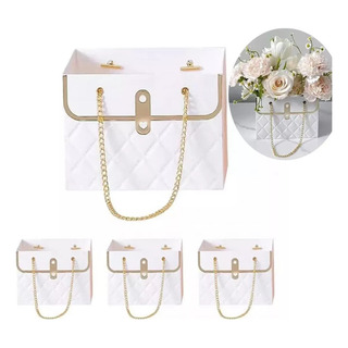 Bolsa De Regalo Rectangular Con Forma De Caja De Flores De 4 Bolsa De Regalo Rectangular Con Forma De Caja De Flores De 4