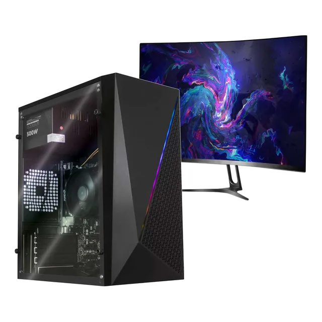 Pc Gamer Monitor 23.8 Ryzen 5 5600gt Ssd 500gb Ram 16gb
