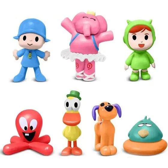 Set De 7 Figuritas Pocoyo / Figuras De Accion / X7