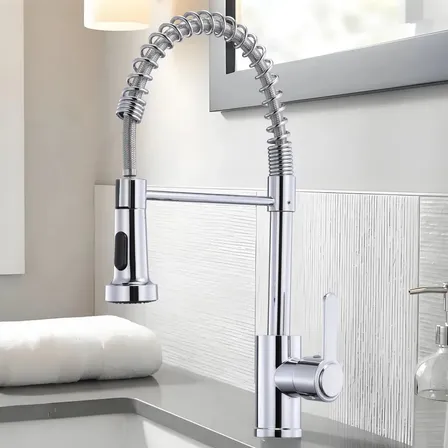 Torneira Aço Inoxidável Hongyu Luxo Flexível Prateado Brilhante