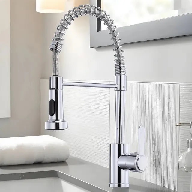 Torneira Aço Inoxidável Hongyu Luxo Flexível Prateado Brilhante