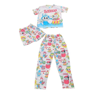 Set 3pz Pijama Verano Dibujos Animados Mujer Labubu Sanrio Set 3pz Pijama Verano Dibujos Animados Mujer Labubu Sanrio