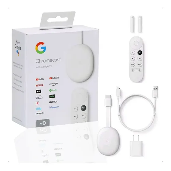 Google Chromecast Tv 4 Hd Media Streaming Voz 8gb 2gb Ram