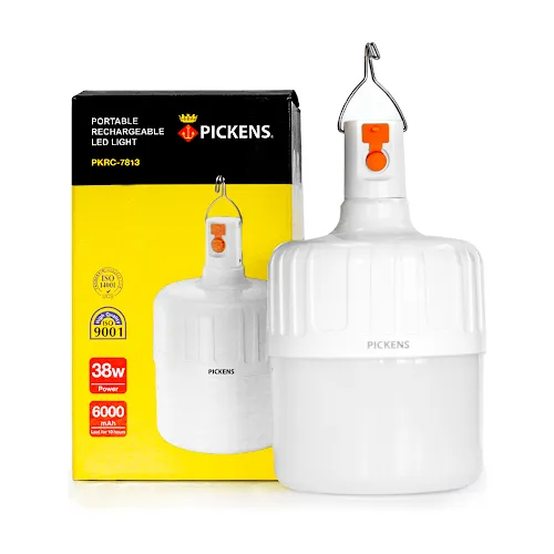Bombillo Led Recargable De Emergencia Pickens 38w Usb