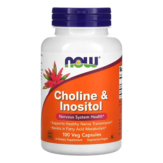 Colina E Inositol 250/250mg 100veg Caps Now Foods Sabor N/a