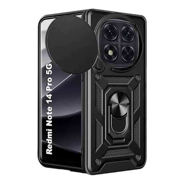 Case Armor Junshi Para Xiaomi Redmi Note 14 Pro / 14 Pro+ 5g Negro Junshi Xiaomi Note 14 Pro 5g