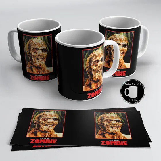 Taza Blanca 11 Oz / Lucio Fulci Zombie , M01 (1 Pz)