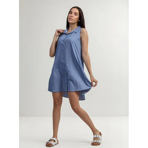 Vestido Corto Mujer Denim Zua