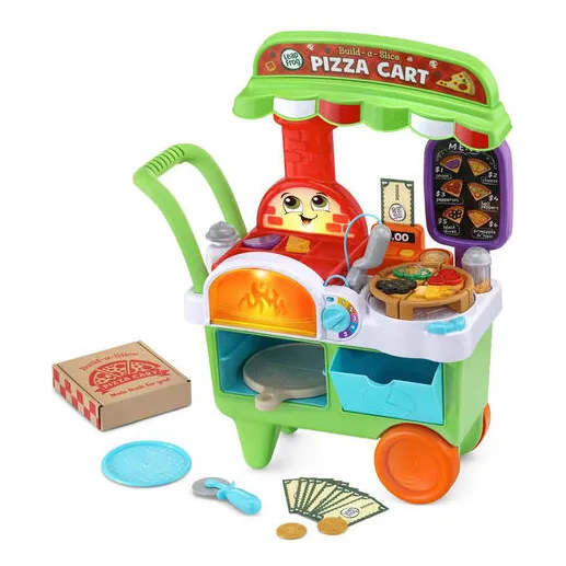 Carrito D Pizza C Sonidos Y Accesorios 32pzs P Niños +3 Año