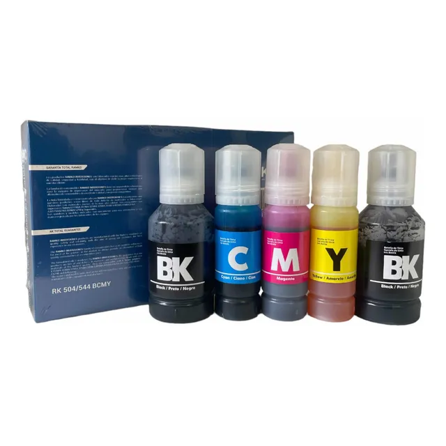 Combo Tinta Compatible Rk504/544 X 5 Para Sistema Continuo