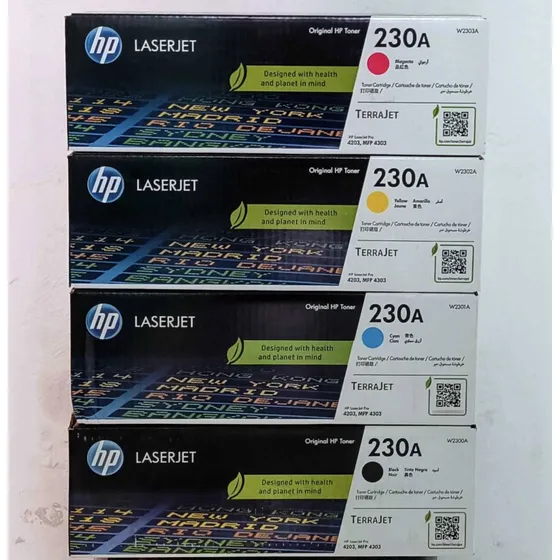 Kit De Tóner Hp Original 230a Bk/c/y/m Mfp4201/2/m4302/m4303