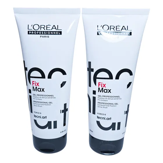 2 Pzas Gel Fix Max Tecni Art Loreal  200ml Fza 6
