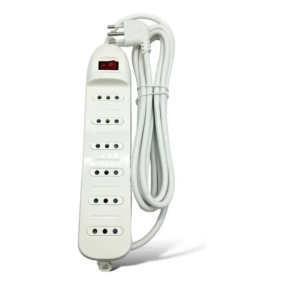 Alargador Zapatilla 3 Metros 6 Enchufes Certificado 2300w