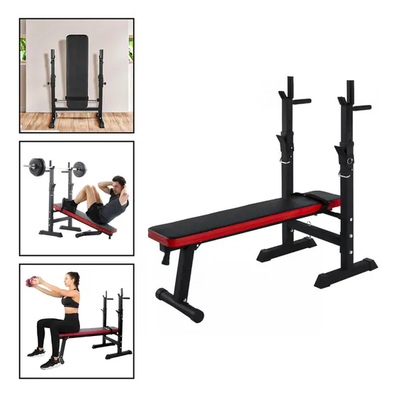 Press Banca Abdominal Reclinable Rack Pesas 5 Nivel Boomfit