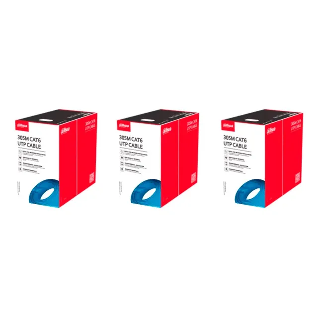3 Bobinas De Cable Utp 100% Cobre/cat 6/azul/305mts Pfm920i