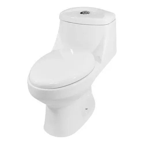 Poceta Wc One Piece Senio Blanco Boton Superior Aqua Nova