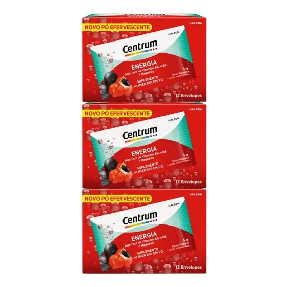 Kit Centrum Energia Com 3 Caixas De 12 Envelopes Cada