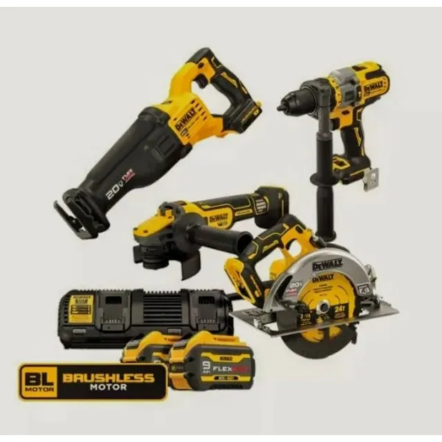 Juego De Taladro Percutor Eléctrico Dewalt De 20 V Dck402x2
