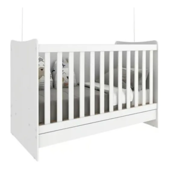 Cuna Para Bebe Elsa 3 En 1 Mini Cama,sofá Blanco 130cm