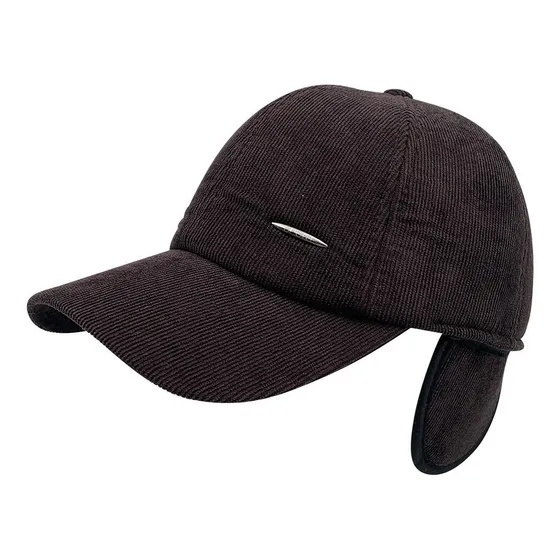 Gorra Corderoy Tela Gruesa Trama Fina Abrigada Con Orejeras
