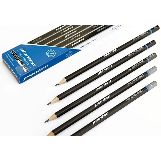 Lapices De Grafito Plantec  X 12 Graduados En Caja Punta 2mm