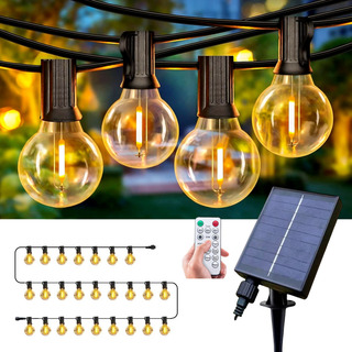Guirnalda De Luces Solar 15m 25+2 Serie De Focos Led Adornos Guirnalda De Luces Solar 15m 25+2 Serie De Focos Led Adornos
